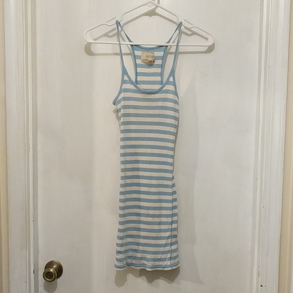 A&F Striped Tank ☀️5/$15!🌴 Blue White S !